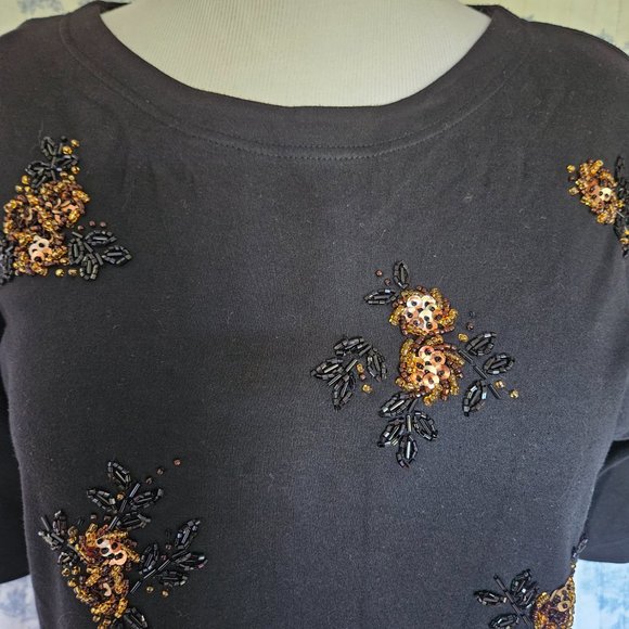 Size M to L Vintage 1980s Northern Spirit Beaded T-Shirt - Picture 3 of 12